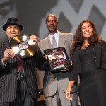 Mr. Jackson getting both his awards at Sunday at the 2014 R&B Music HOF Induction Ceremony